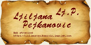 Ljiljana Pejkanović vizit kartica